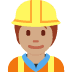 👷🏽 construction worker: medium skin tone display on Twitter